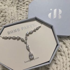 Bomb Party Necklace, Diamond Cubic Zirconia